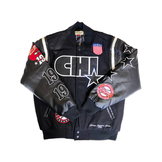 CHICAGO AMERICAN GIANTS VARSITY JACKET (BLACK)