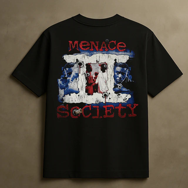 MENACE II SOCIETY T-SHIRT (BLACK)