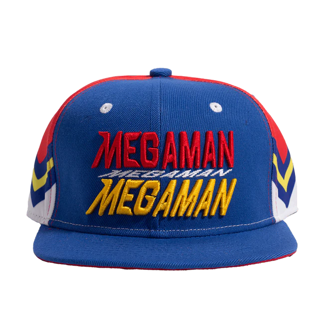 RED/BLUE MEGAMAN ZIGZAG FITTED HAT
